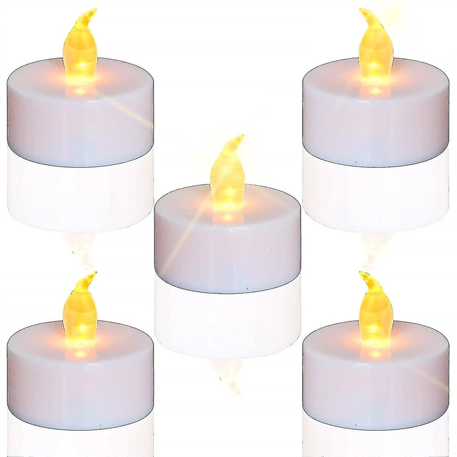 Tea Lights, Led Flashing Flameless Candles, 24 Pieces