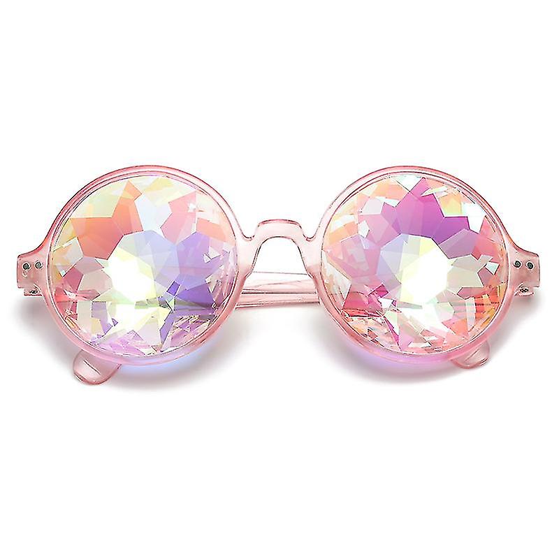 Psychedelic Festivals Kaleidoscope Rainbow Sunglass Rave Goggle Glasses Prism Diffraction