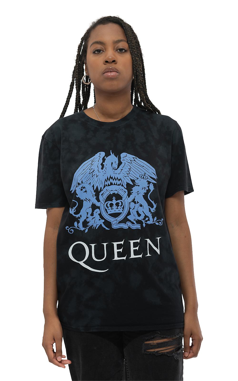 Queen Blue Crest Dip Dye T Shirt
