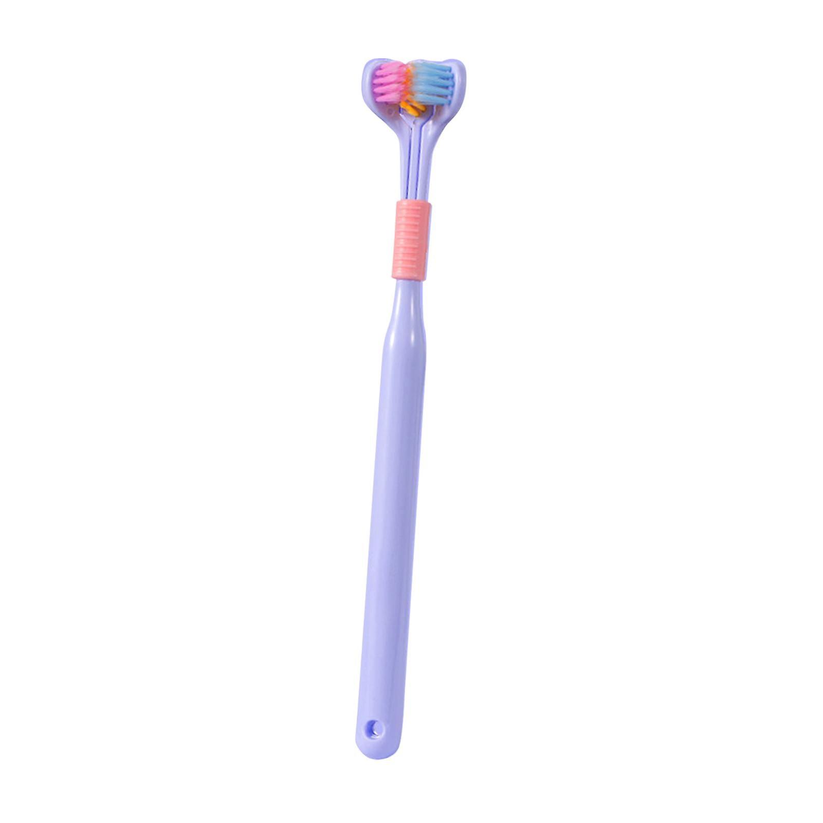 Three-sided Toothbrush|ultra Fine Soft Bristle Toothbrush|macaron Triple Toothbrush Great For Autis