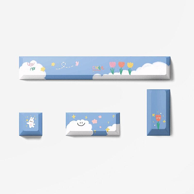 4 Pcs 5-side Dye-sublimated Pbt Keycaps Totoro Keys Spacebar Novelty Oem Profile Fit Cherry Mx Switches On Mechanical Keyboard