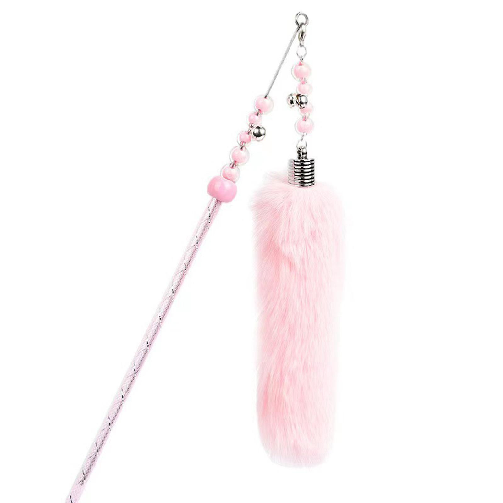 for Cat Toys Teaser Wand with Bell Cute Interactive Plush Strip Toy for Indoor C