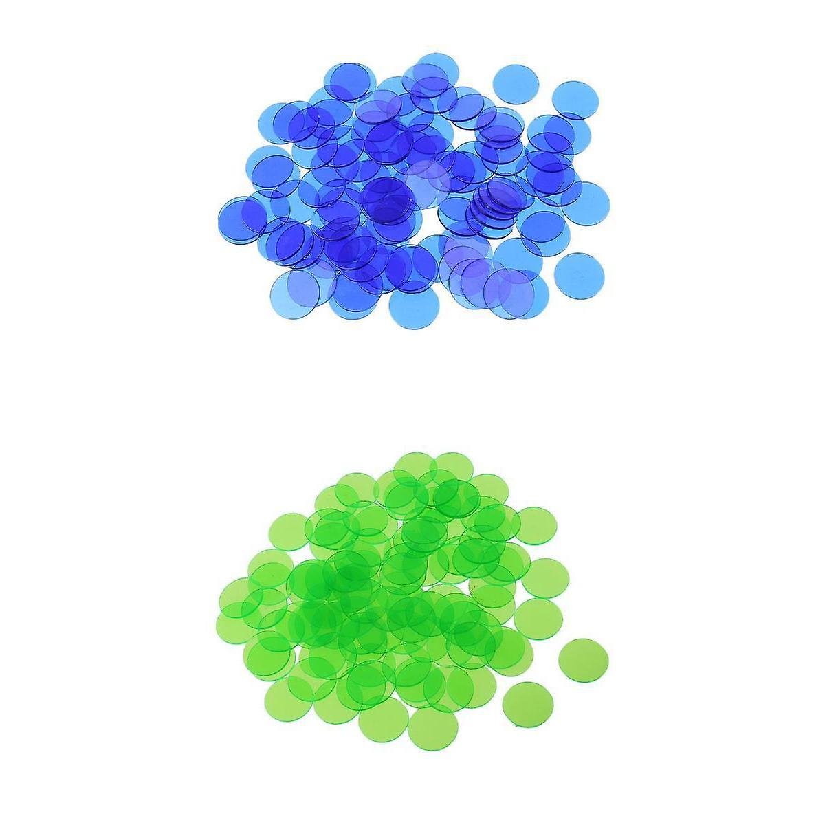 200x Professional Bingo Game Chips Counting Bingo Chips Plastic Multicolor