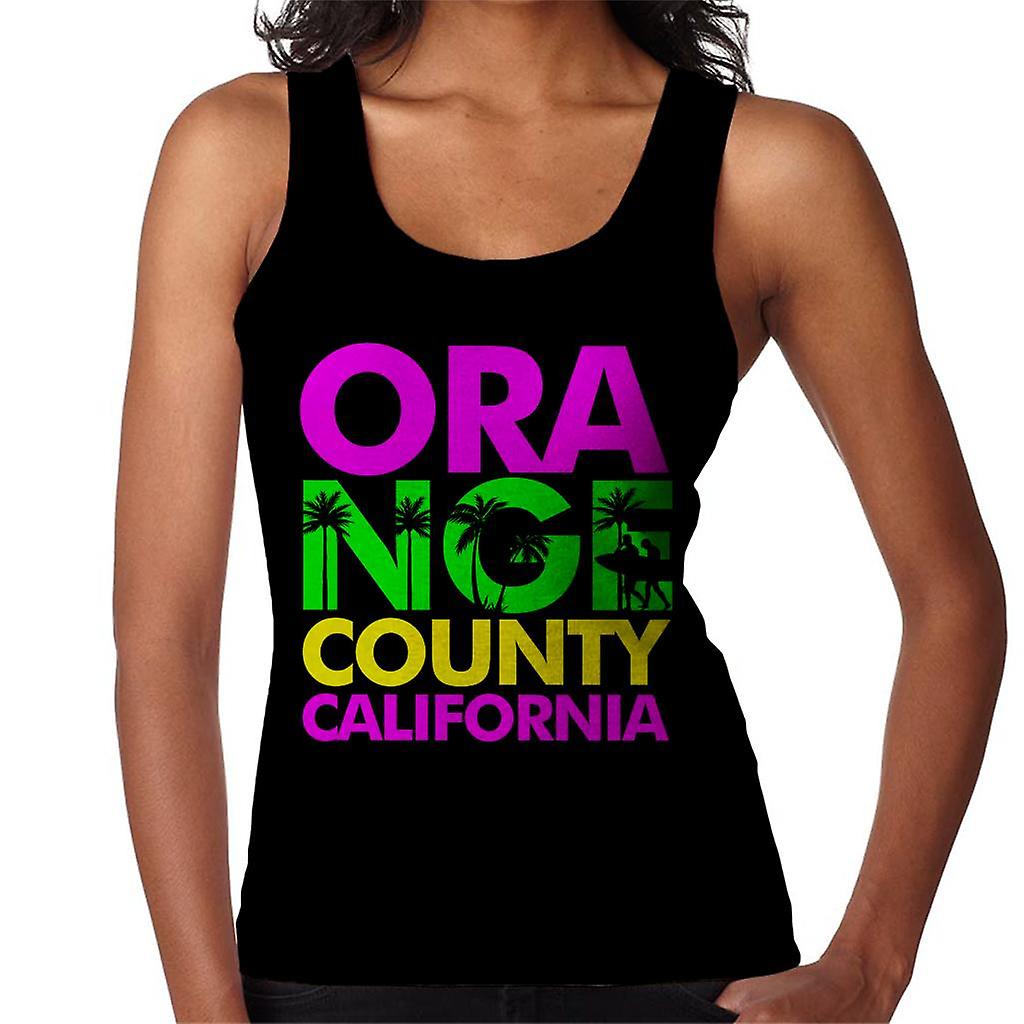Orange County Retro farve tekst Kvinders Vest