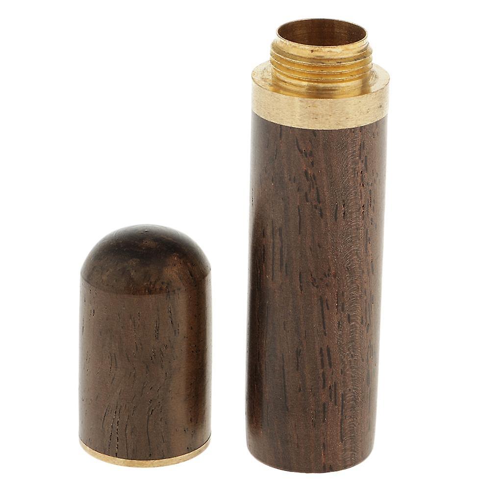 Solid Wooden Sewing Needles Case Felting Needles Storage Container Brown