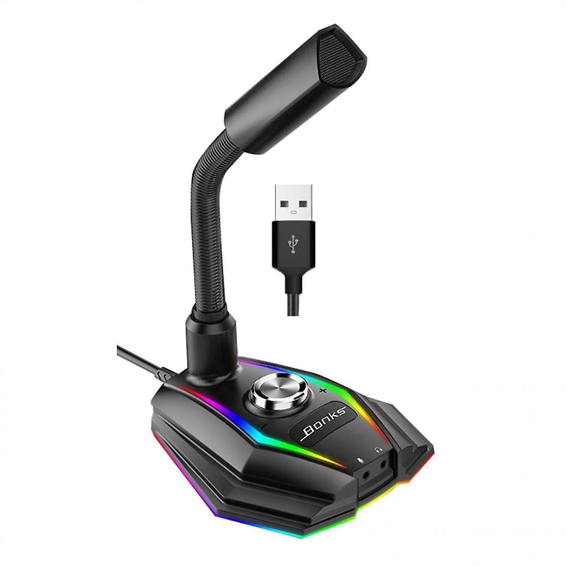 Rgb Microphone Mute Button With 3.5mm Jack For Type B Youtube Game Recording