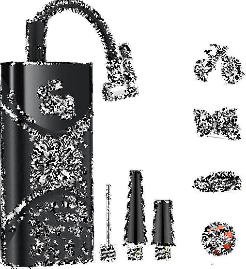 ضاغط الهواء المحمول نفخ الإطارات ، مضخة هواء 150psi مع مقياس ضغط العرض الرقمي ومصباح يدوي ، بطارية 4000mah مدمجة ، مضخة إطارات الهواء ل