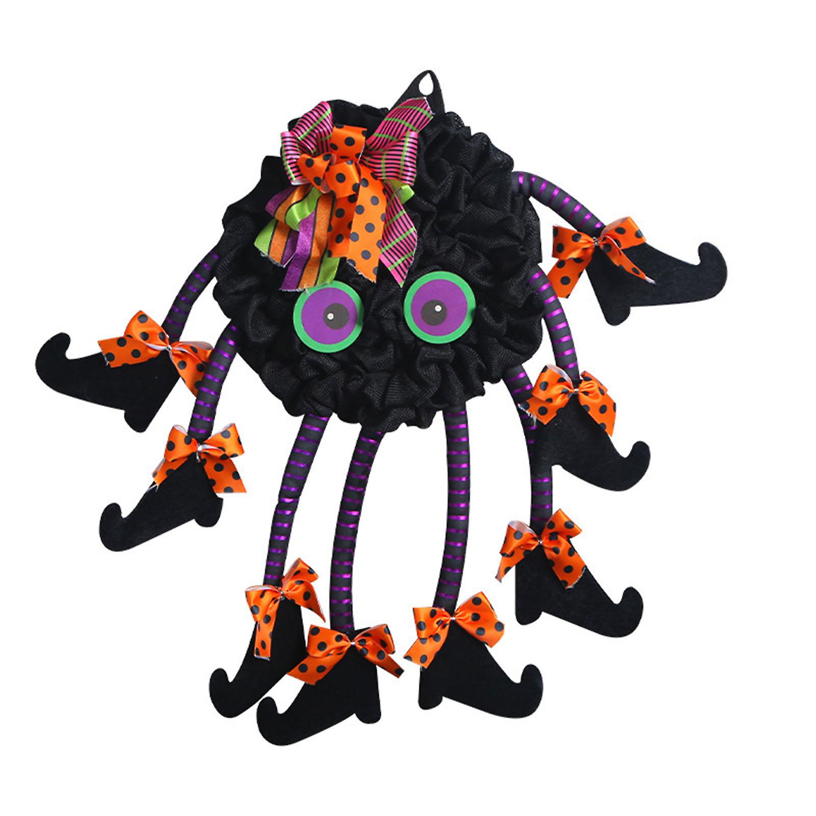 Halloween Scary Spider Nightmares Wreath Lightweight And Easy To Mounted Wreath For Outside Home Decor