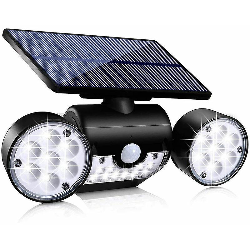 Outdoor solar light with motion sensor, white