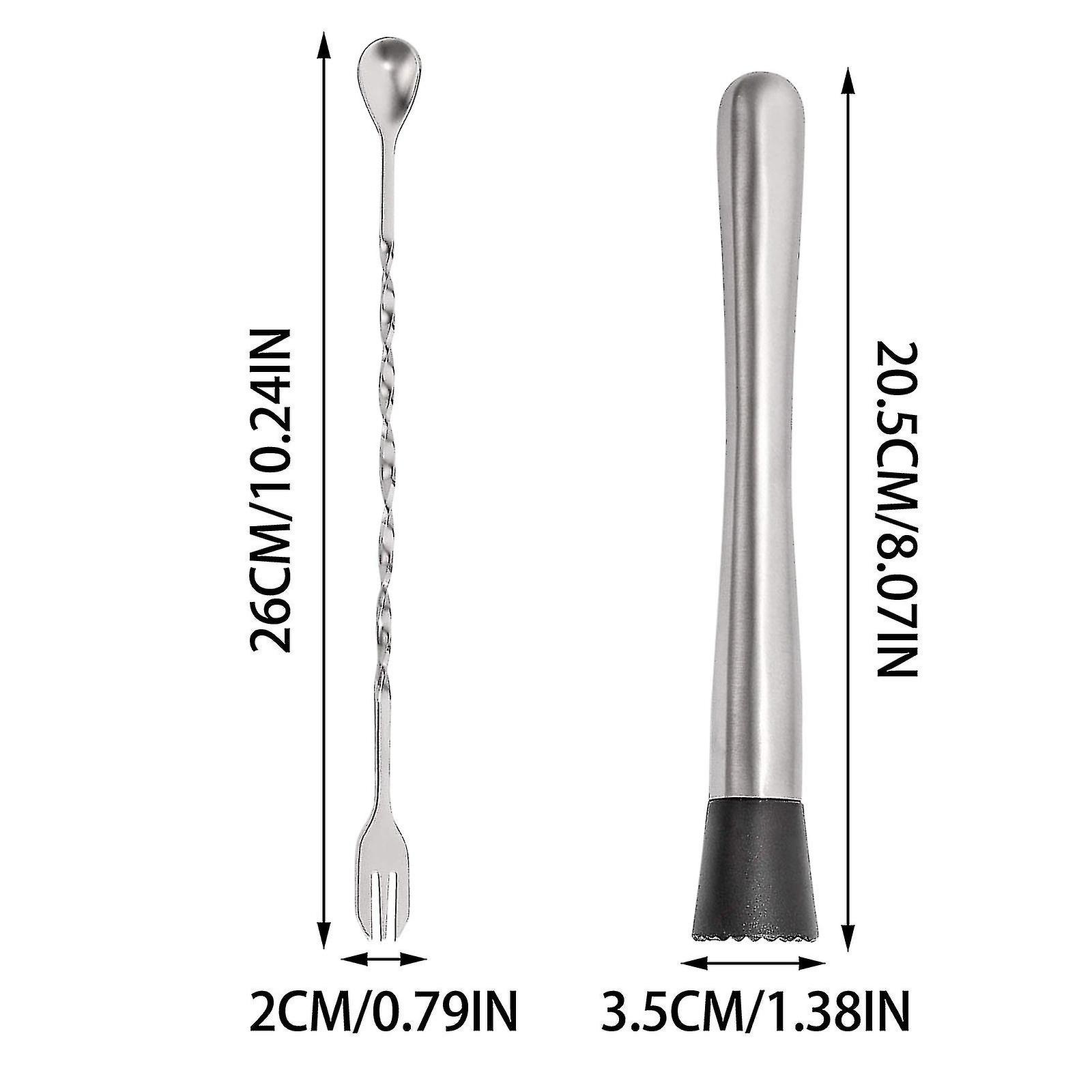 Bartending Lemon Bartending Stick Crushed Ice Hammer Crushed Stick Bar Set Stainless Steel Pounding Popsicle Set