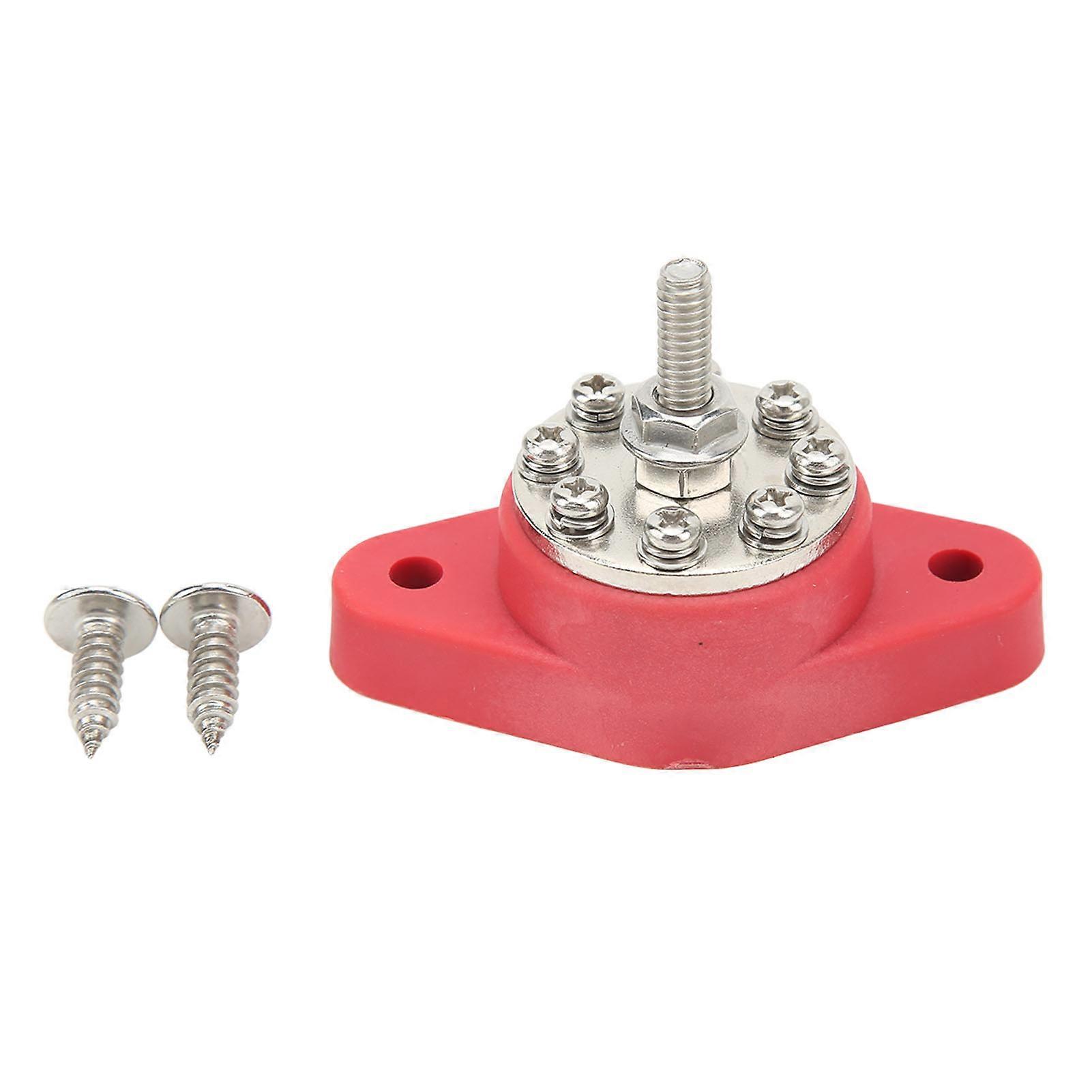 Power Distribution Block 8 Terminal 1/4in M6 12V‑48V Universal Marine Bus Bar for Car Boat RV Truck