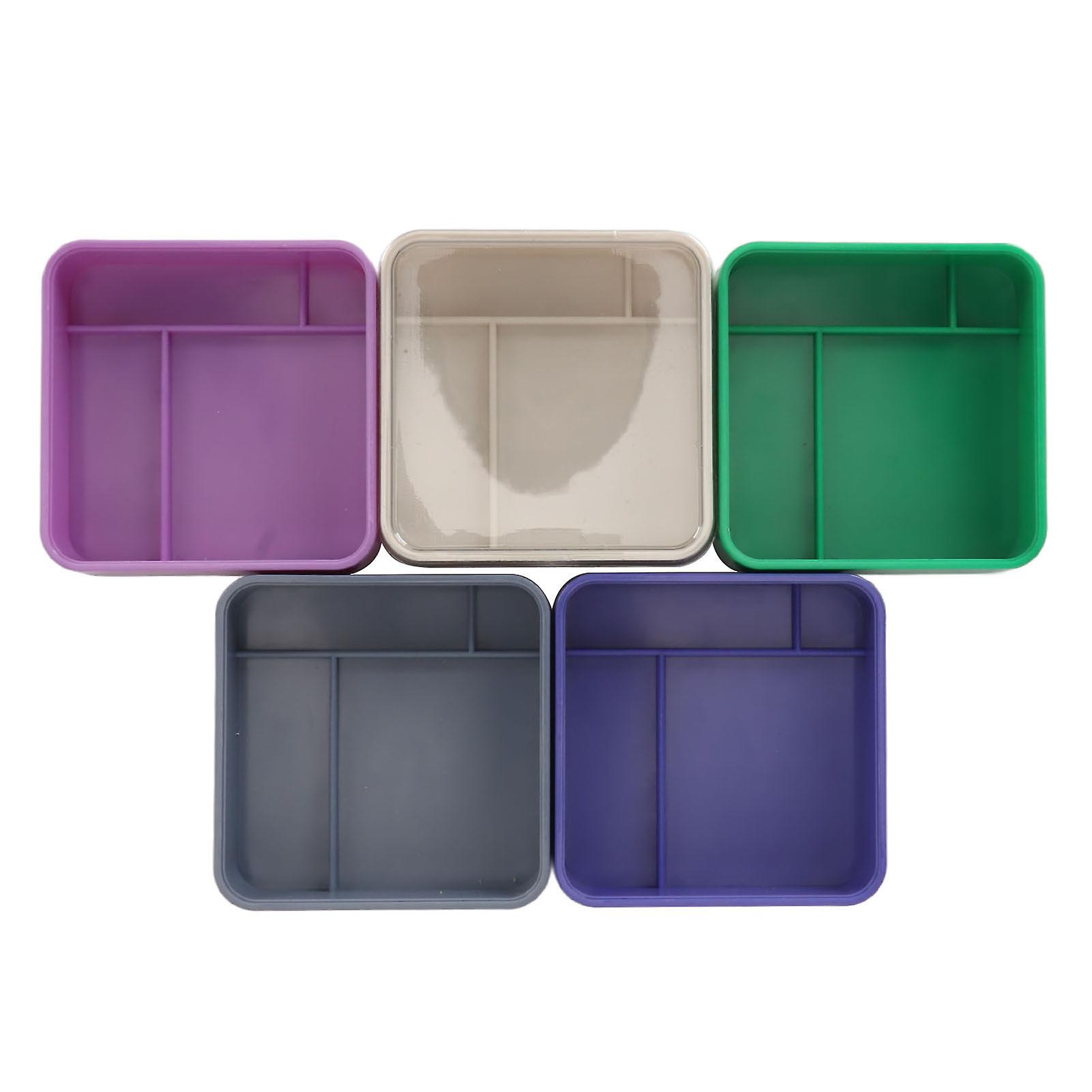 Stackable Watch Repair Tool Storage Box 5 Layer 5 Colors Quadrate Watch Parts Dustproof Container