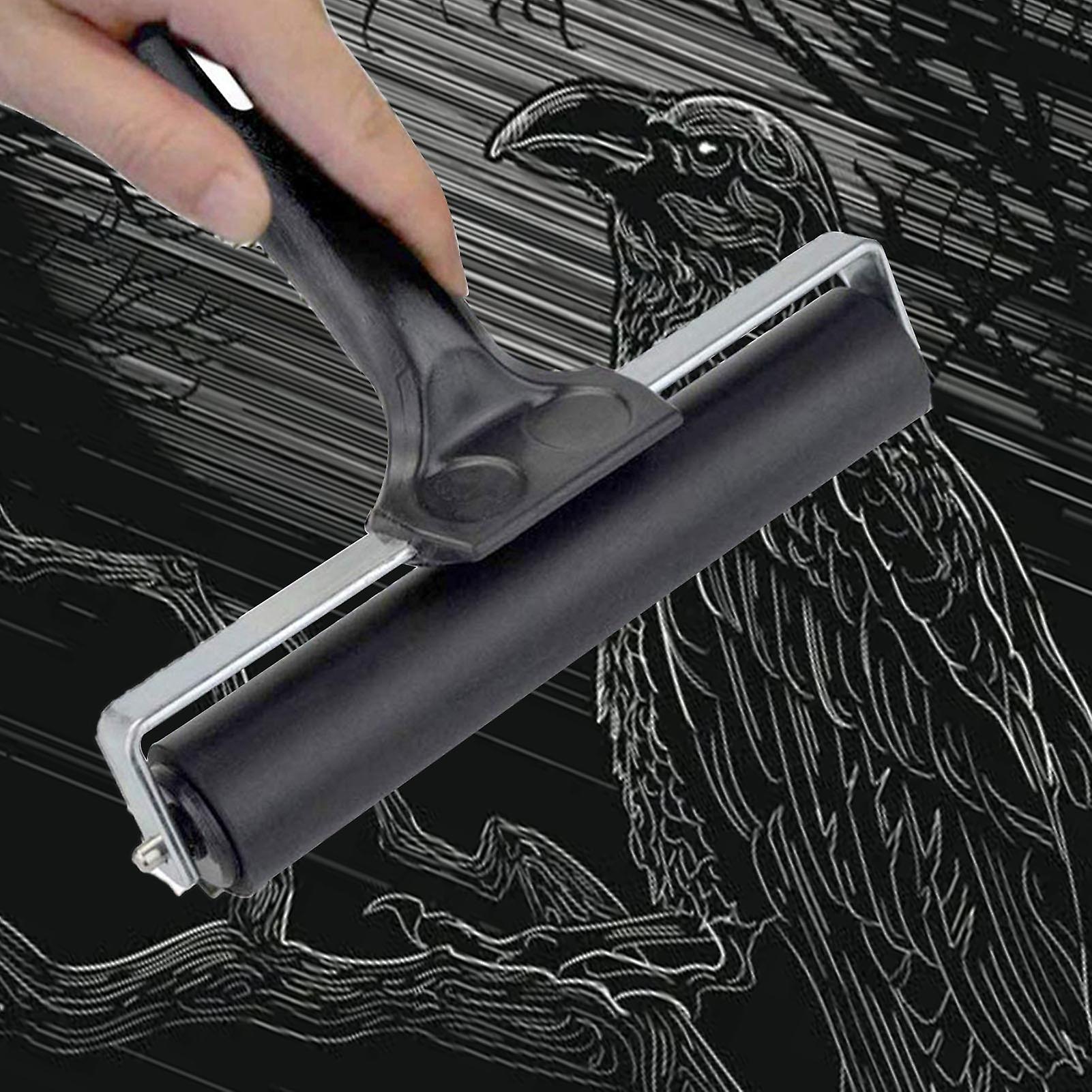 2PCS 6cm Rubber Brayer Roller for Printmaking & Crafting Tool