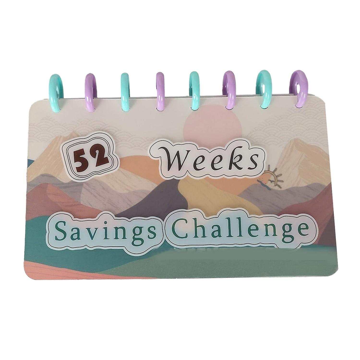 Portable 52 Week Savings Challenge Budget Binder Manage Finances with Ease Loose-leaf Secure Closing
