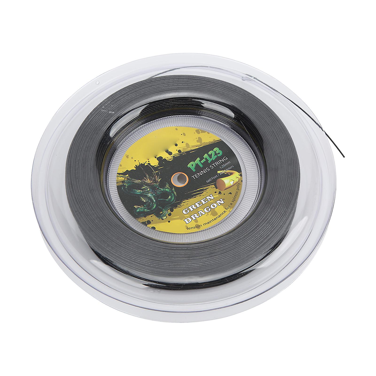 Tennis String 200m Reel 1.25mm Polyester Black Rigid Training Wire