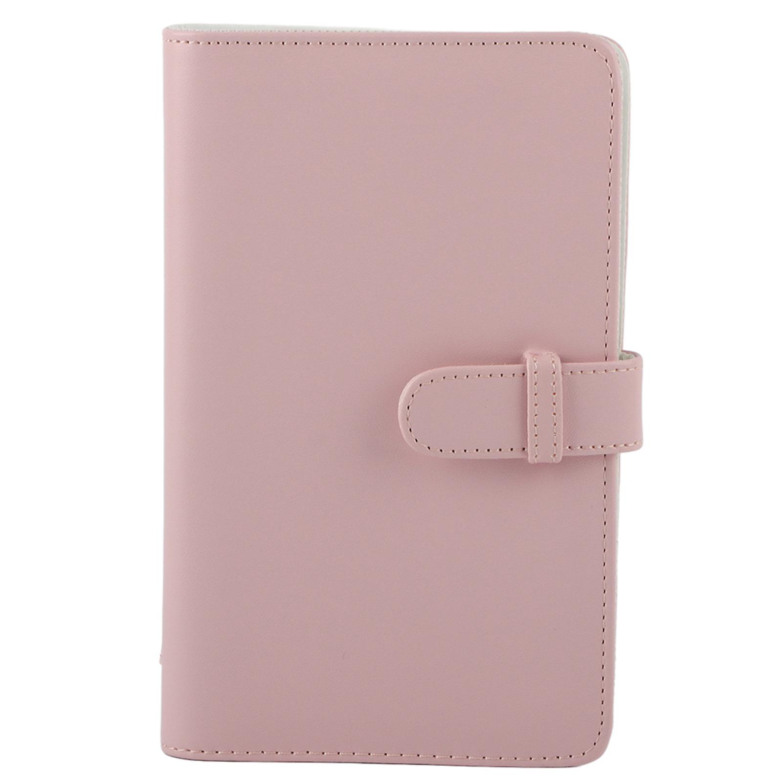3" Universal PU Photo Album 96 Pockets Bank Card Holder for Instant Camera Mini 11/8/9/7s/25/70/90, Pink