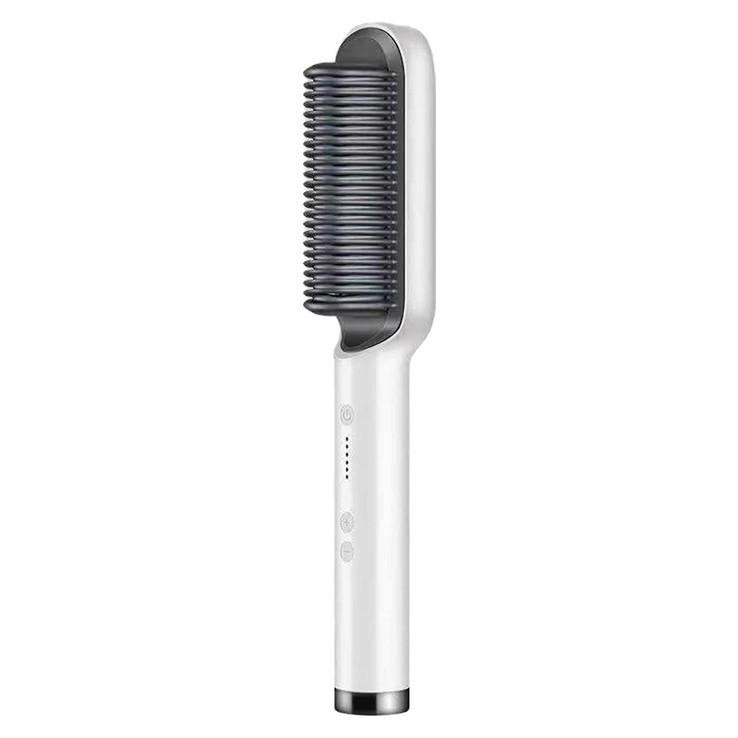 Hair Straightener Brush US Plug 5 Levels Temperature Control Fast Heating 2-In-1 Multifunctional