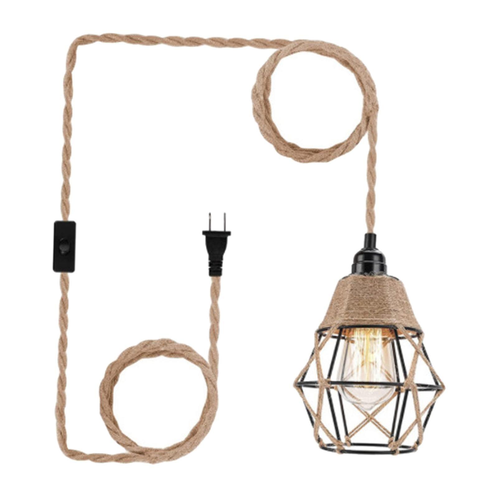 Industrial Plug in Pendant Light Hanging Light with Plug in Cord for Kitchen Style A