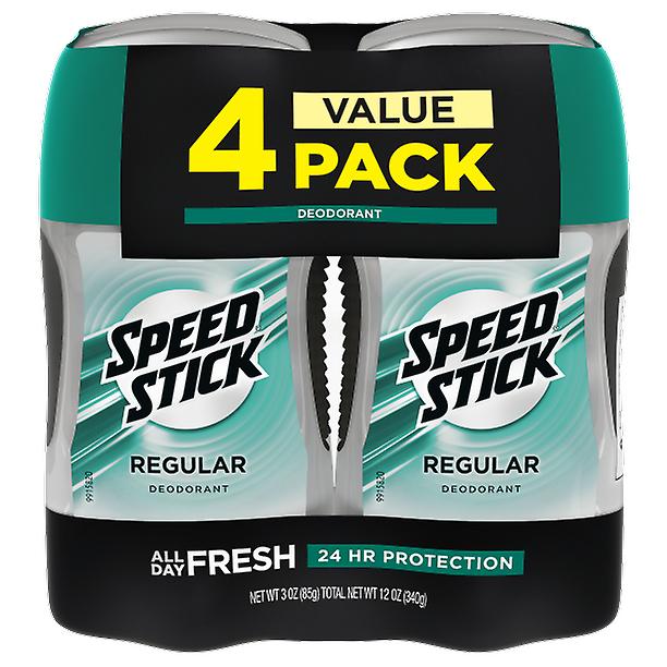 Speed Stick Düzenli Deodorant - 3.0 oz (4'lü Paket)