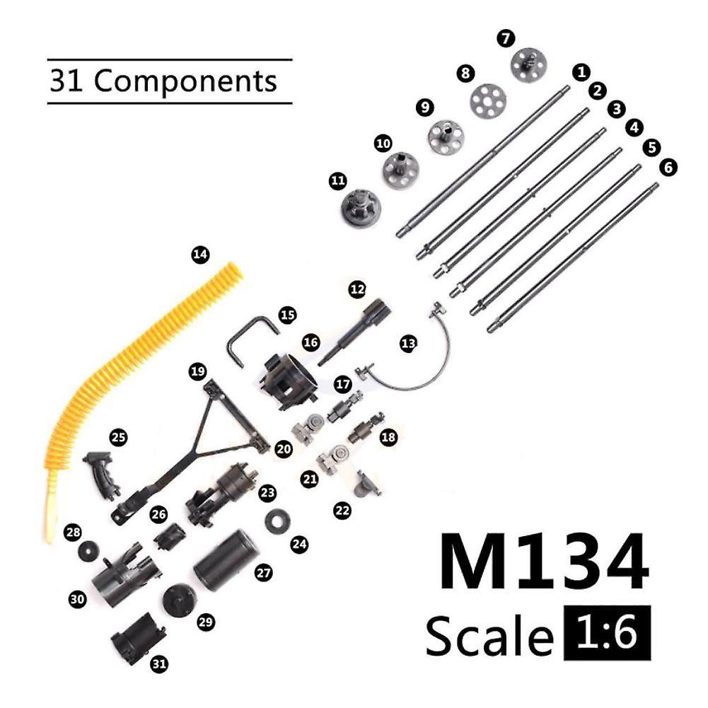 16 Scala M134 Minigun Mitragliatrice Gatling 16CM TERMINATOR Per Azione F