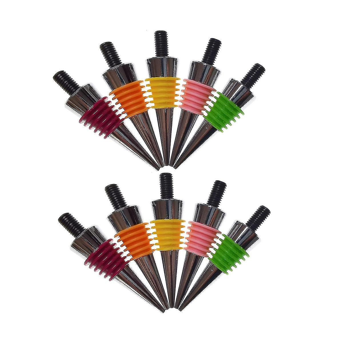 Blank Wine Bottles Stoppers 10 Pieces Colorful Sealing Ring Metal Bottles Stopper With Threaded Pos