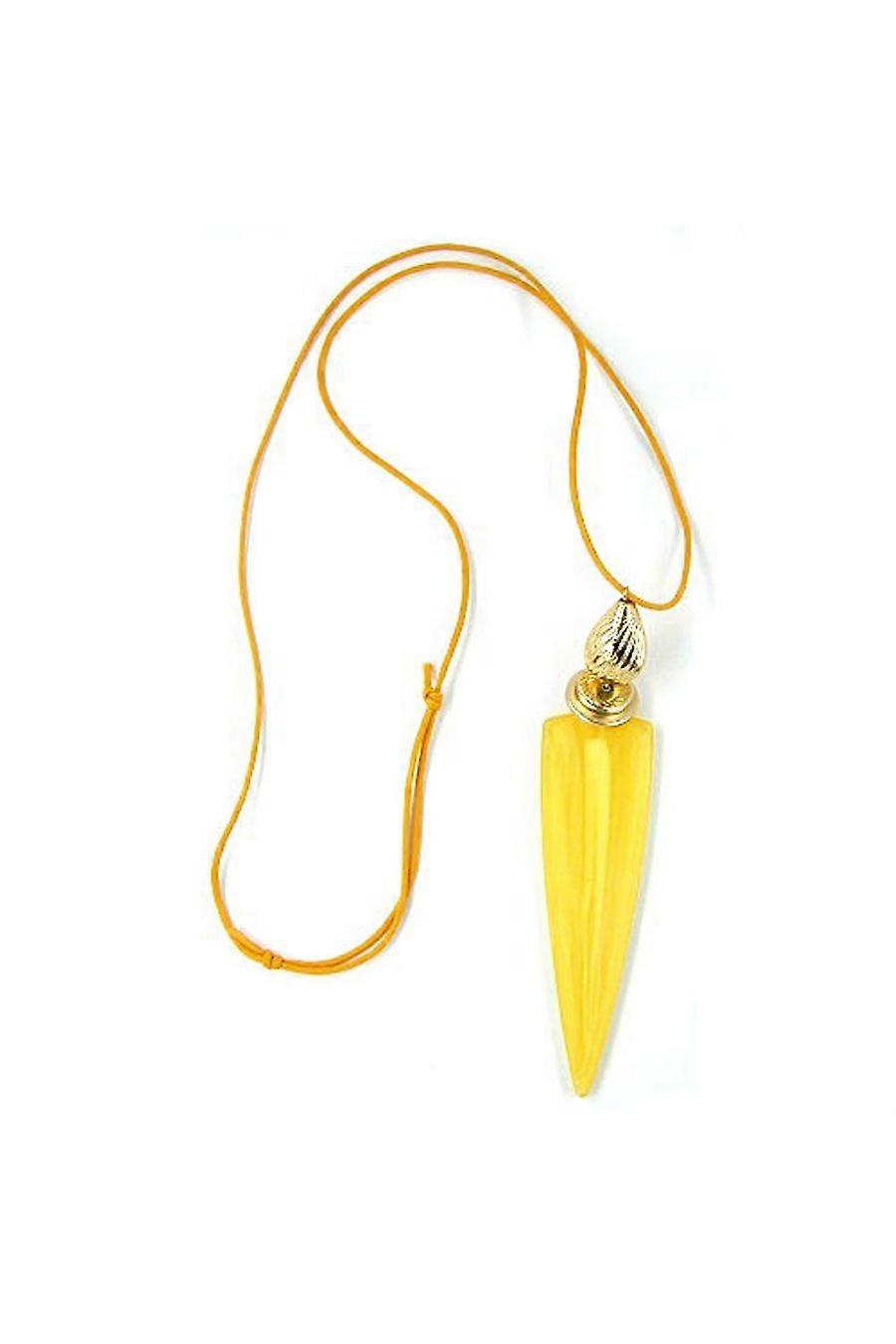 Necklace Large Triangle Yellow/ Dull - Gl00028