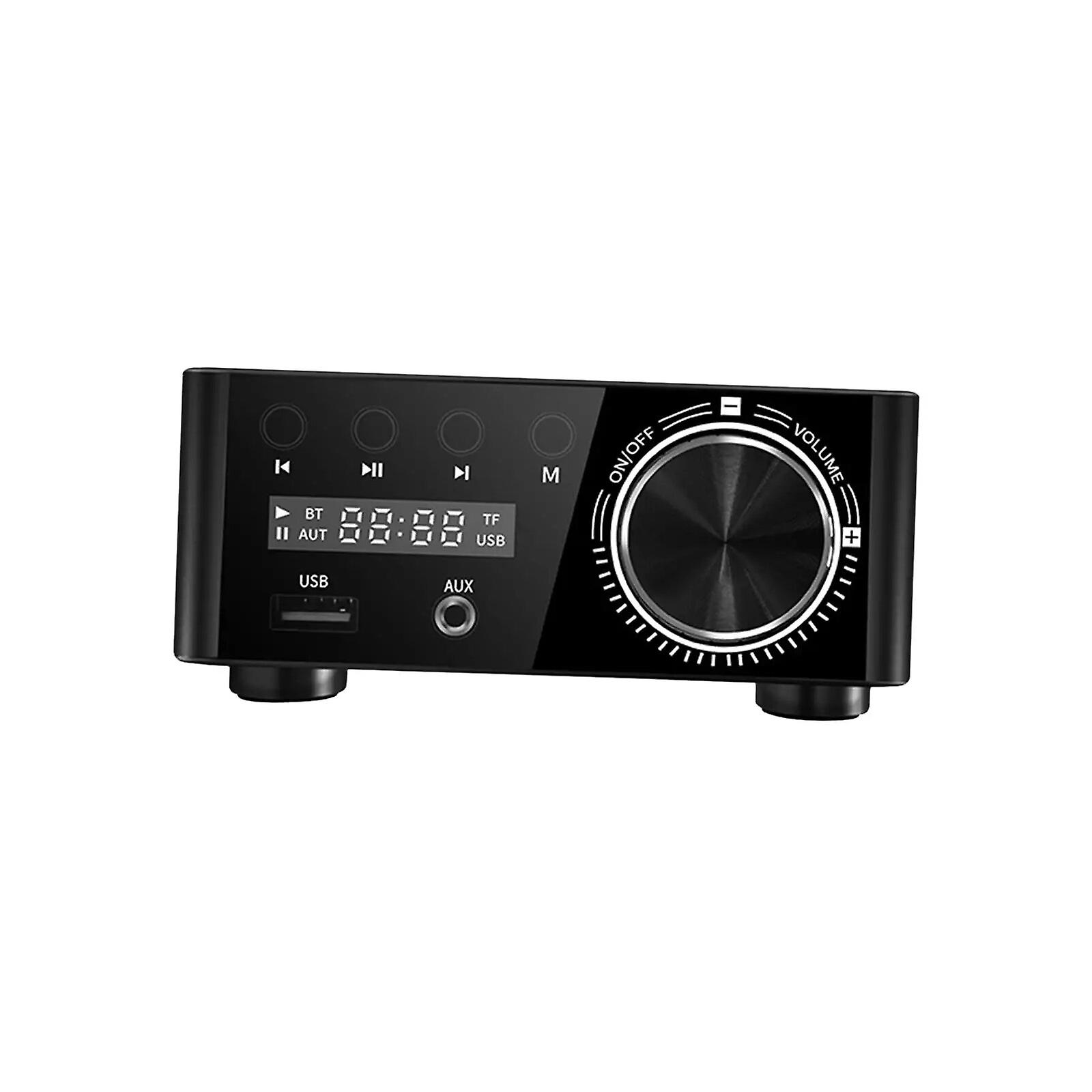 Home Theater Power Amplifier Portable Amplifier Speaker Audio Amplifier 2.0 Channel MP3 with 50W+50W Power Adapter US~7501