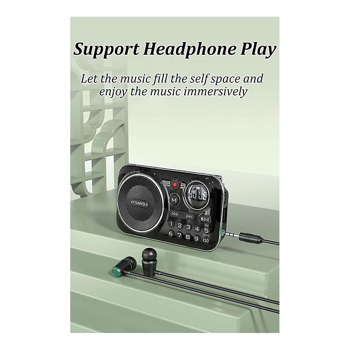 Radio FM Bluetooth 5.0 Radio difuzor pentru persoanele în vârstă HiFi TF / USB MP3 Music Player suport Recordin