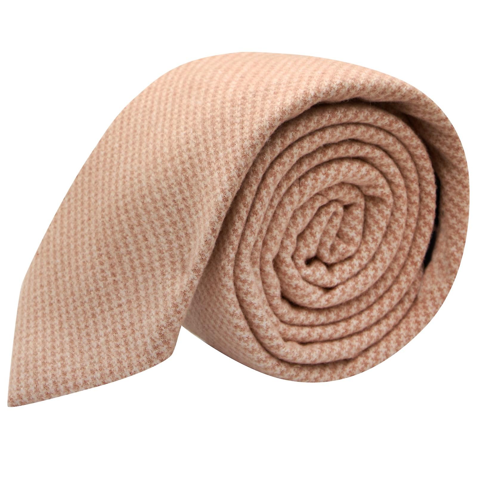 Golden Brown Micro Dogtooth Tie