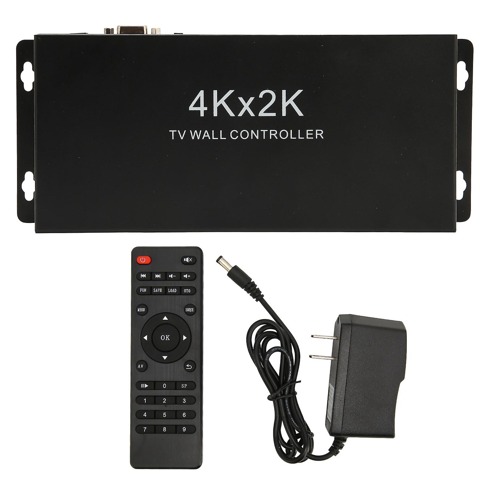 4K TV Wall Controller: 1 In 4 Out HDMI Video Processor for PC/Laptop, No Delay, US Plug