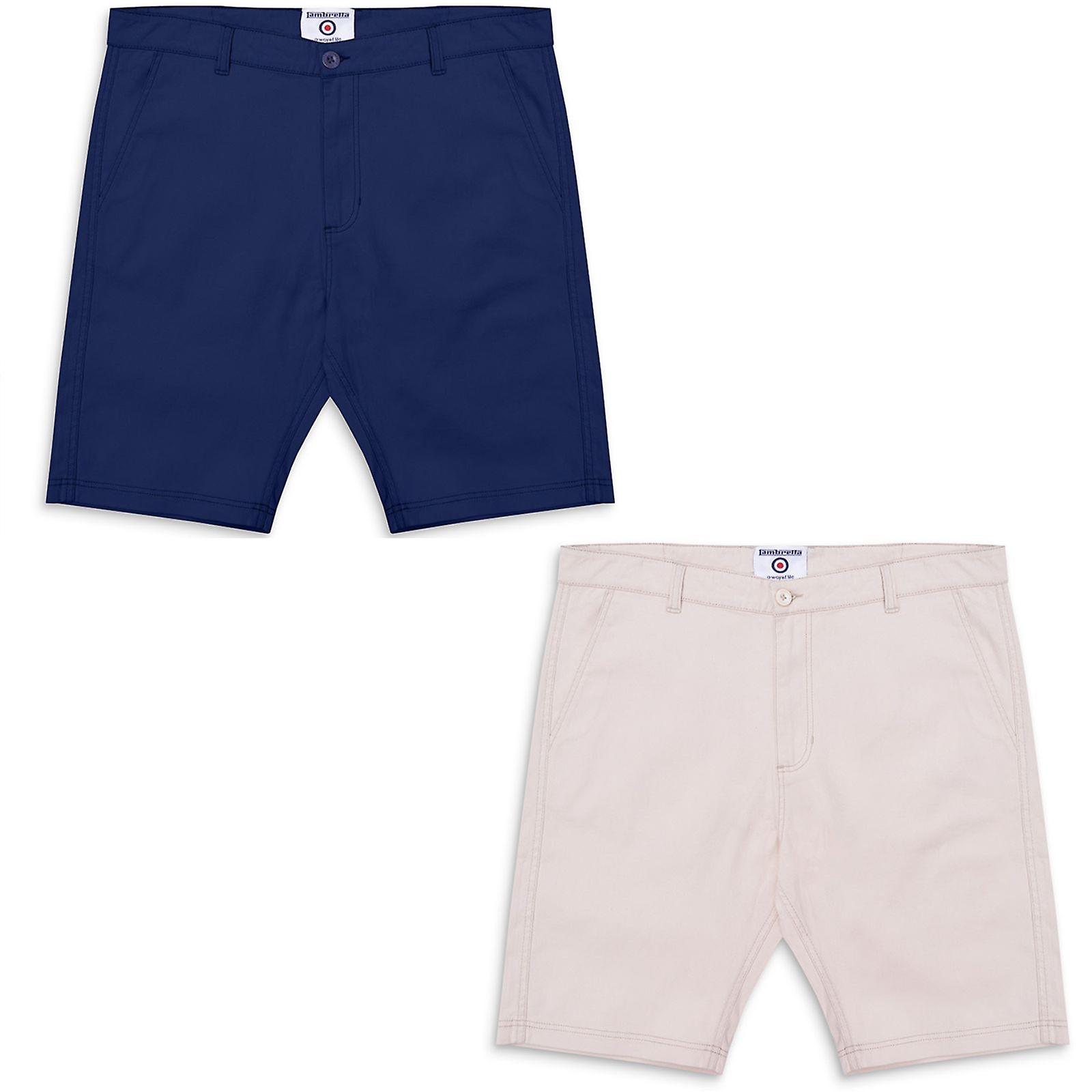 Lambretta Mens Chinos Summer Smart Casual Chino Shorts