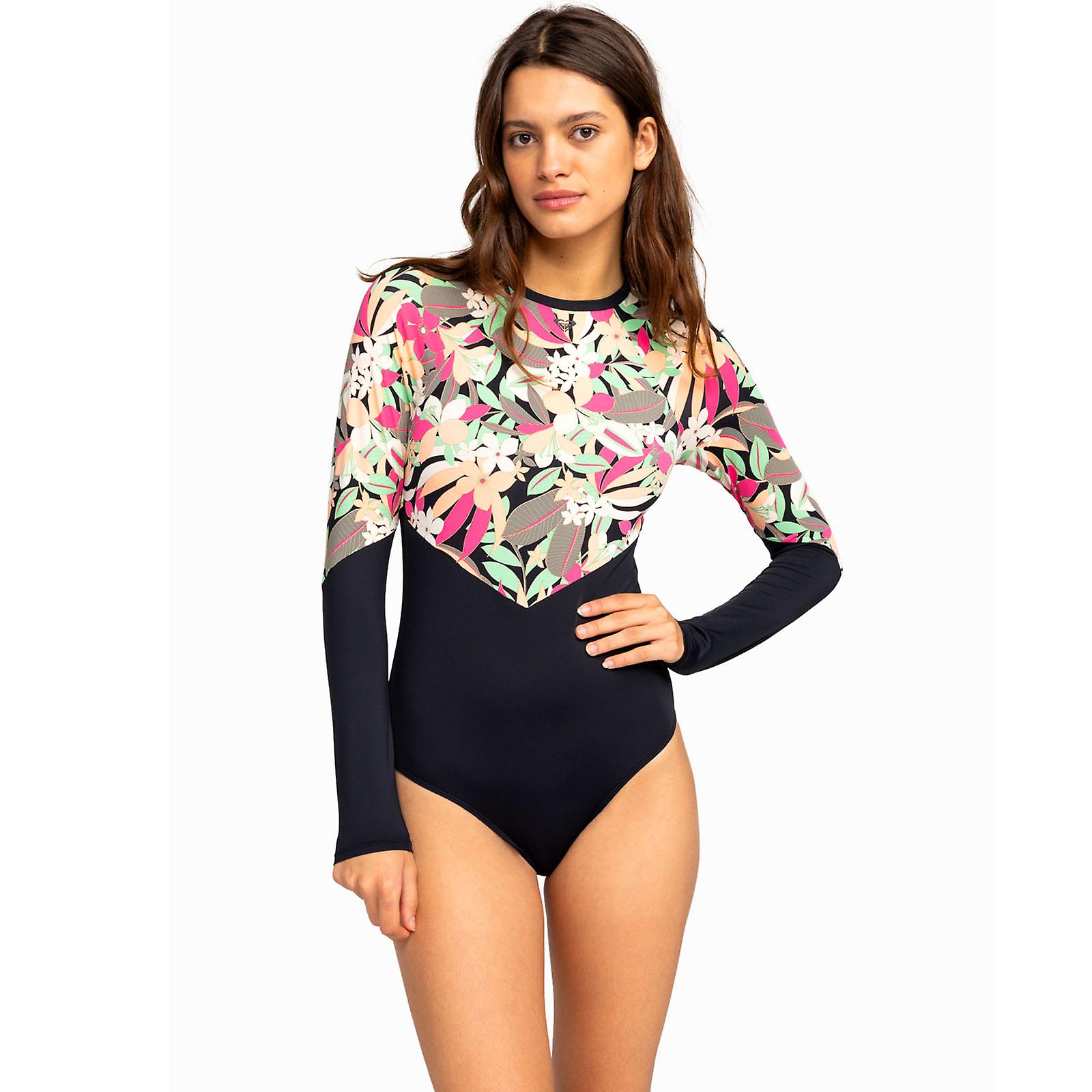 Roxy Femmes Mode À Manches Longues Une Pièce Maillot De Bain Maillot De Bain