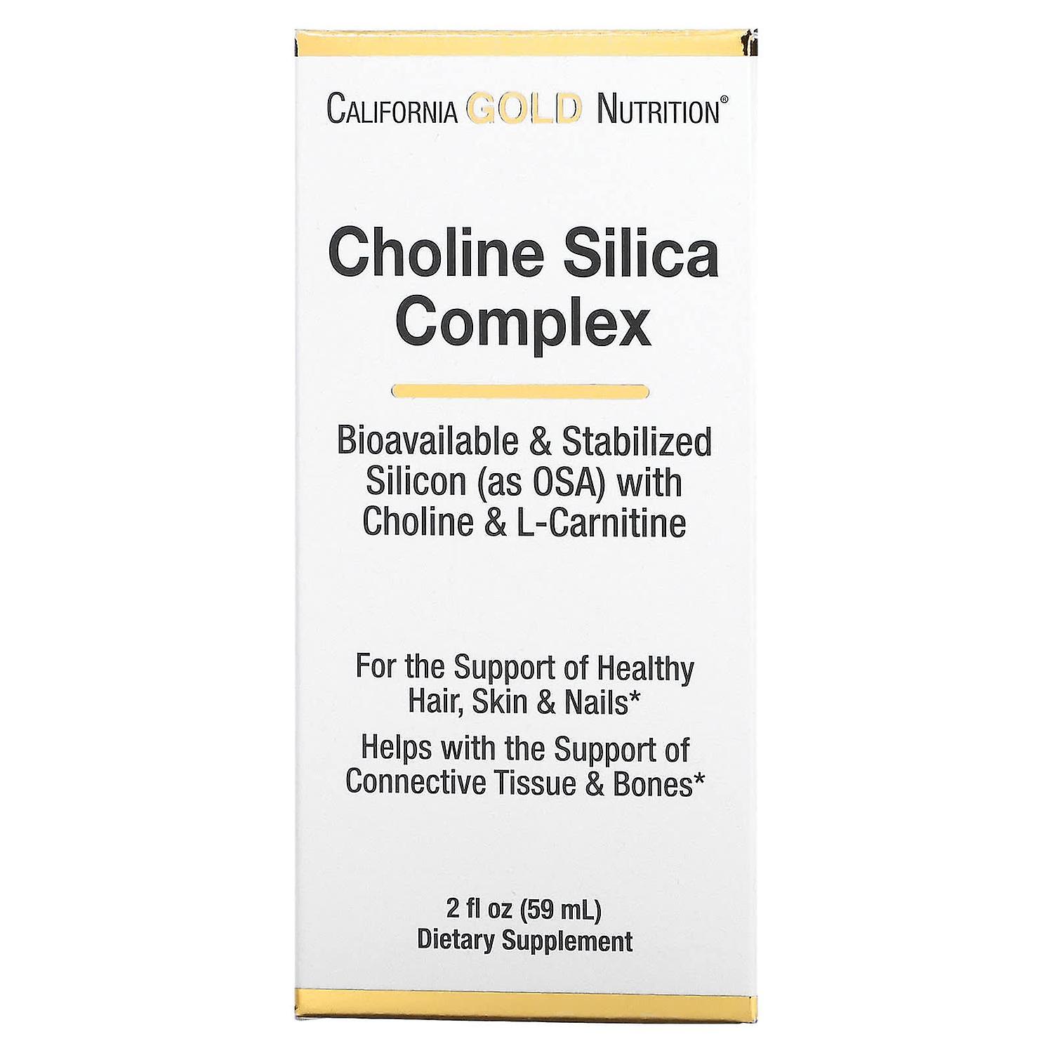California Gold Nutrition, Choline Silica Complex, 2 fl oz (59 ml)