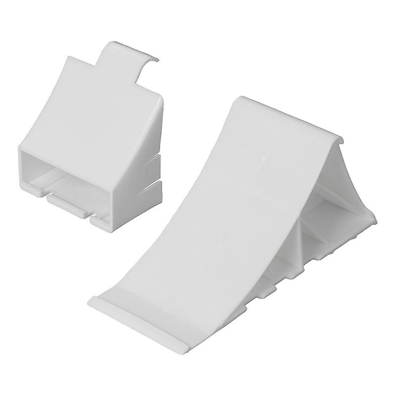Wheel block plastic white incl. holder