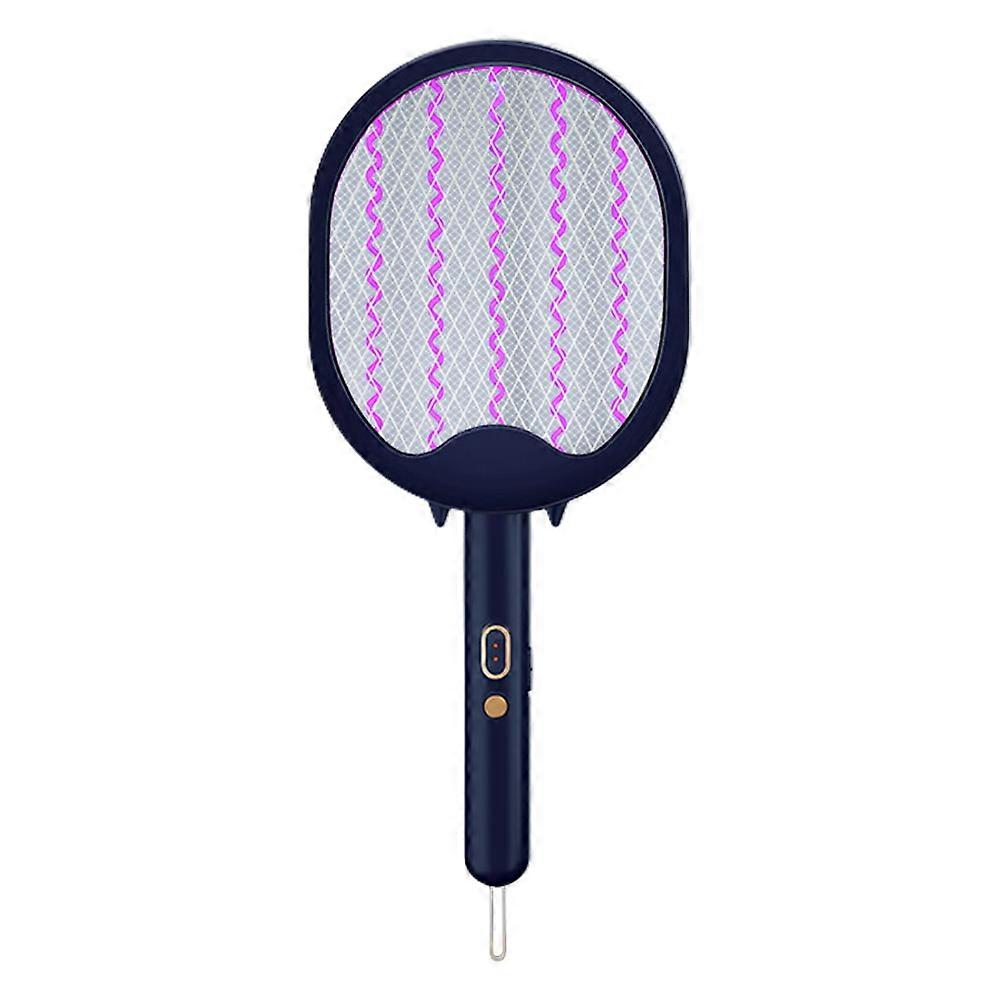 Racket & Bug Mosquito Racket Indoor with Light Trap Fly Killer Foldable USB Rechargeable