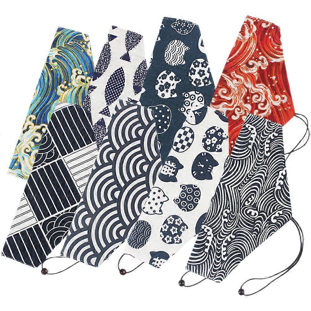 8Pcs Convenient Japanese Style Forks Chopsticks Storage Pouches Comb Storage Bag