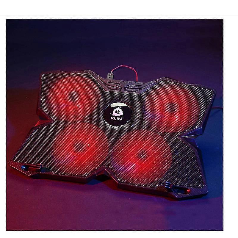 GYFDYM Laptop Cooling Pad The Most Powerful Rapid Action Cooling Fan Laptop Stand With 4 Cooling Fans At Fan Compatible Version Red
