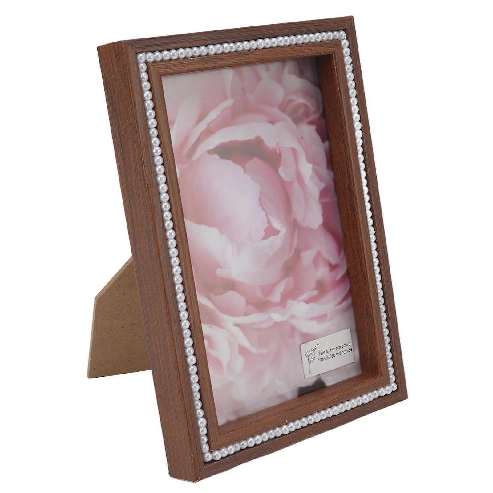 Vintage bildram utsökt utseende Transparent omslag fotoram prydnader för heminredning Semesterpresenter S (12,1x17,2x2cm / 4,7x6,8x0,8 tum)