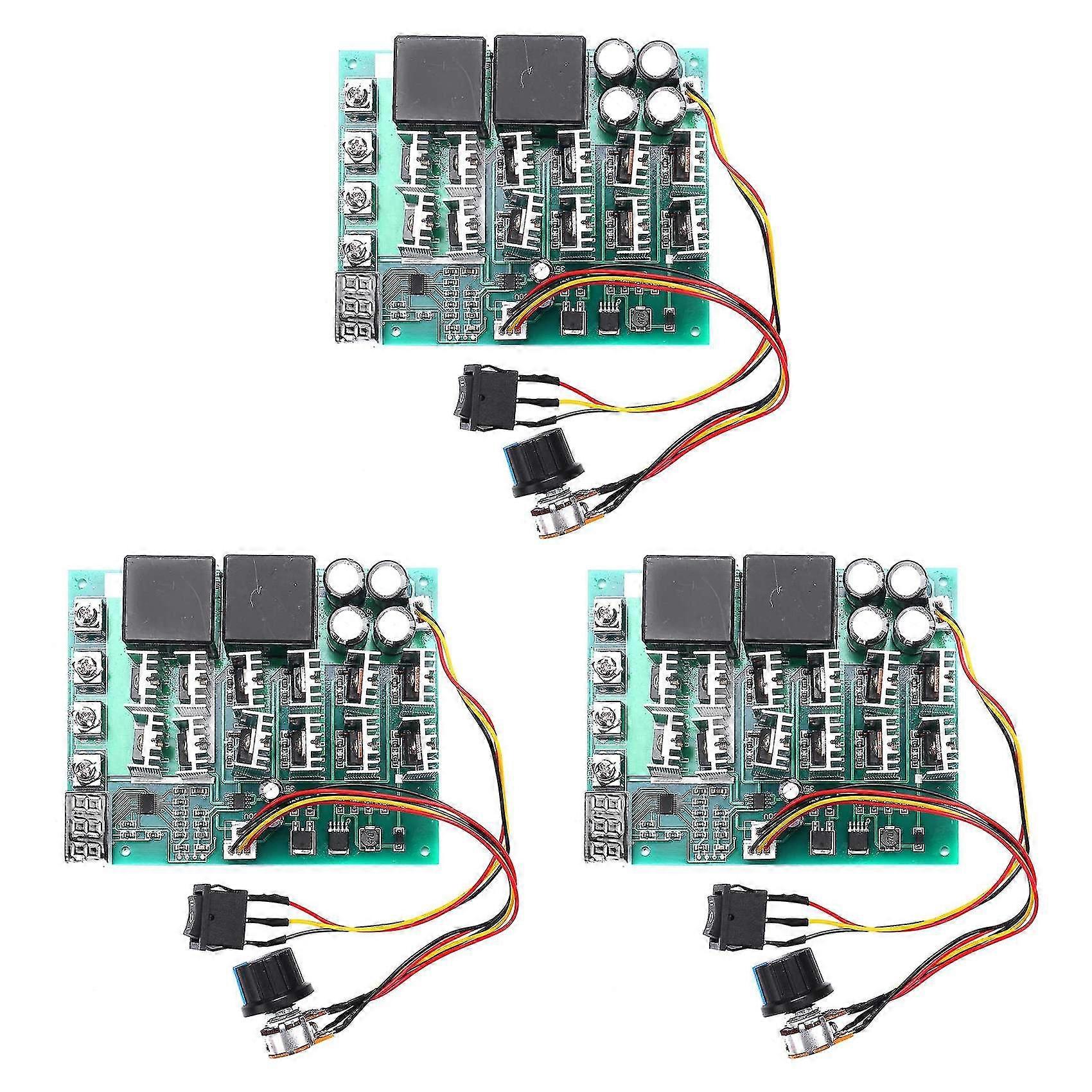 3x DC 10-55V 12V 24V 36V 48V 55V 100A Motor Speed Controller Pwm Hho Rc Reverse Control Schalter mit