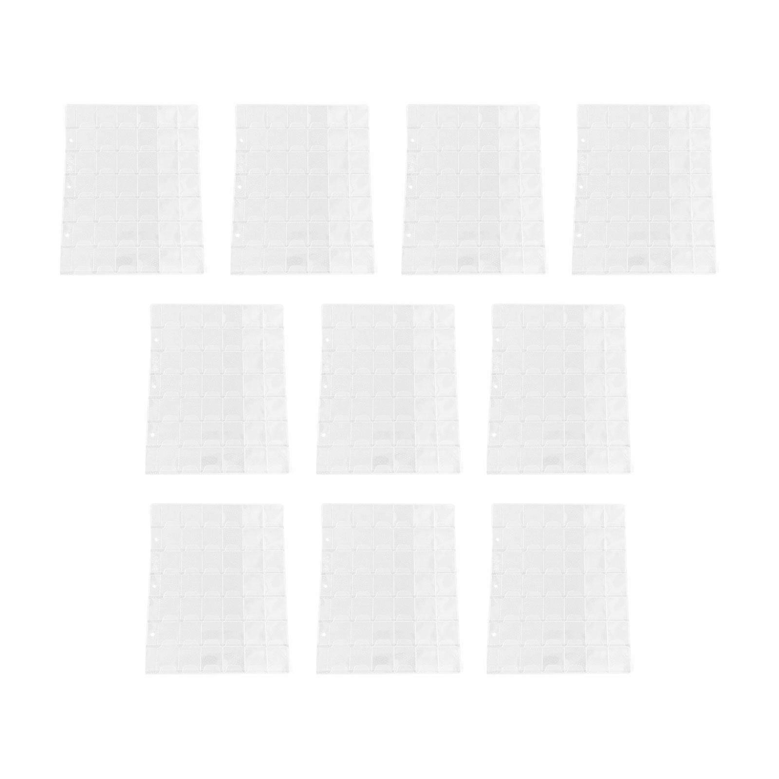 10 Sheets 42 Pocket Coin Pages Coin Album Pages 3 Hole Coin Collection Pages