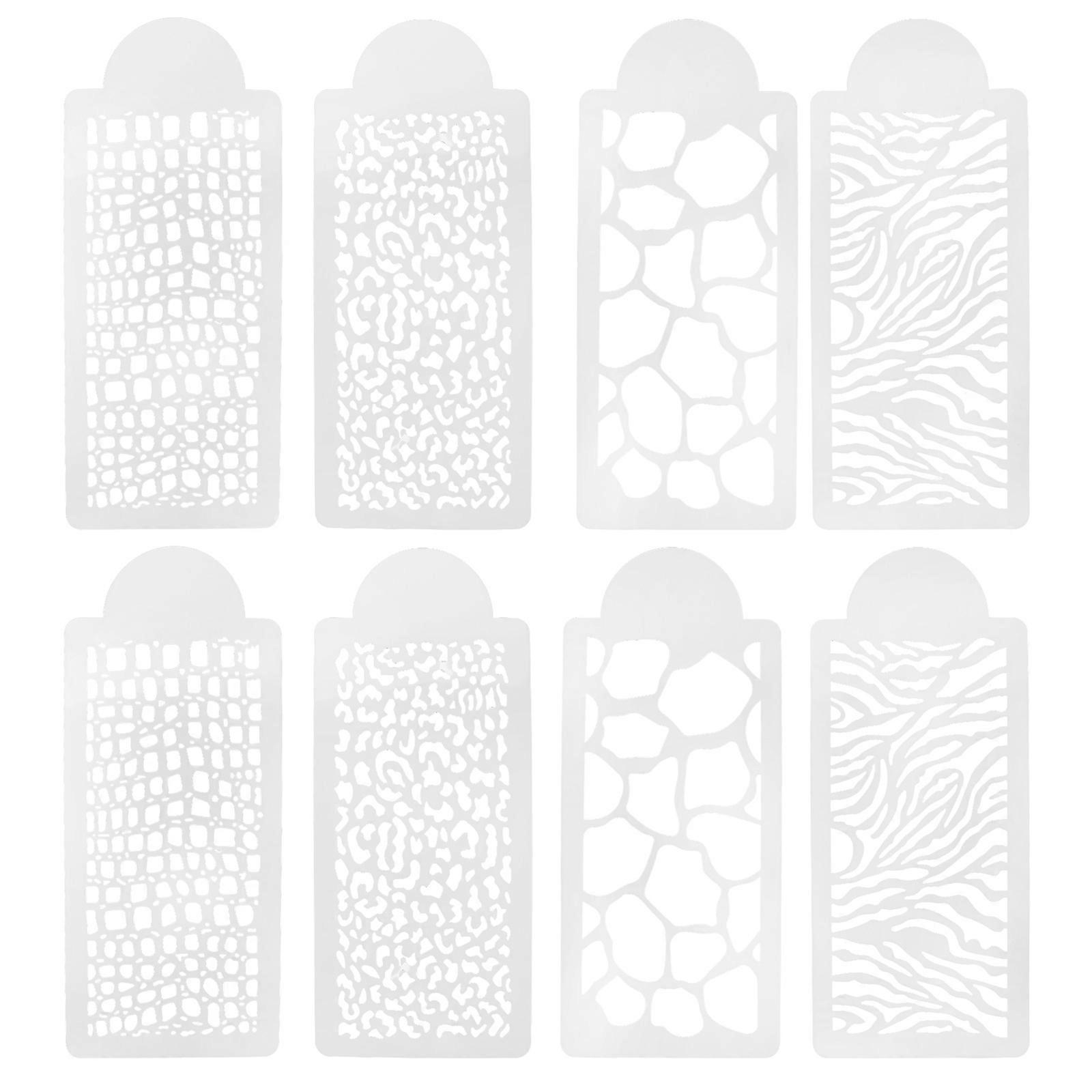 2 Sets Leopard and Cow Pattern Printing Templates DIY Animal Cake Stencils