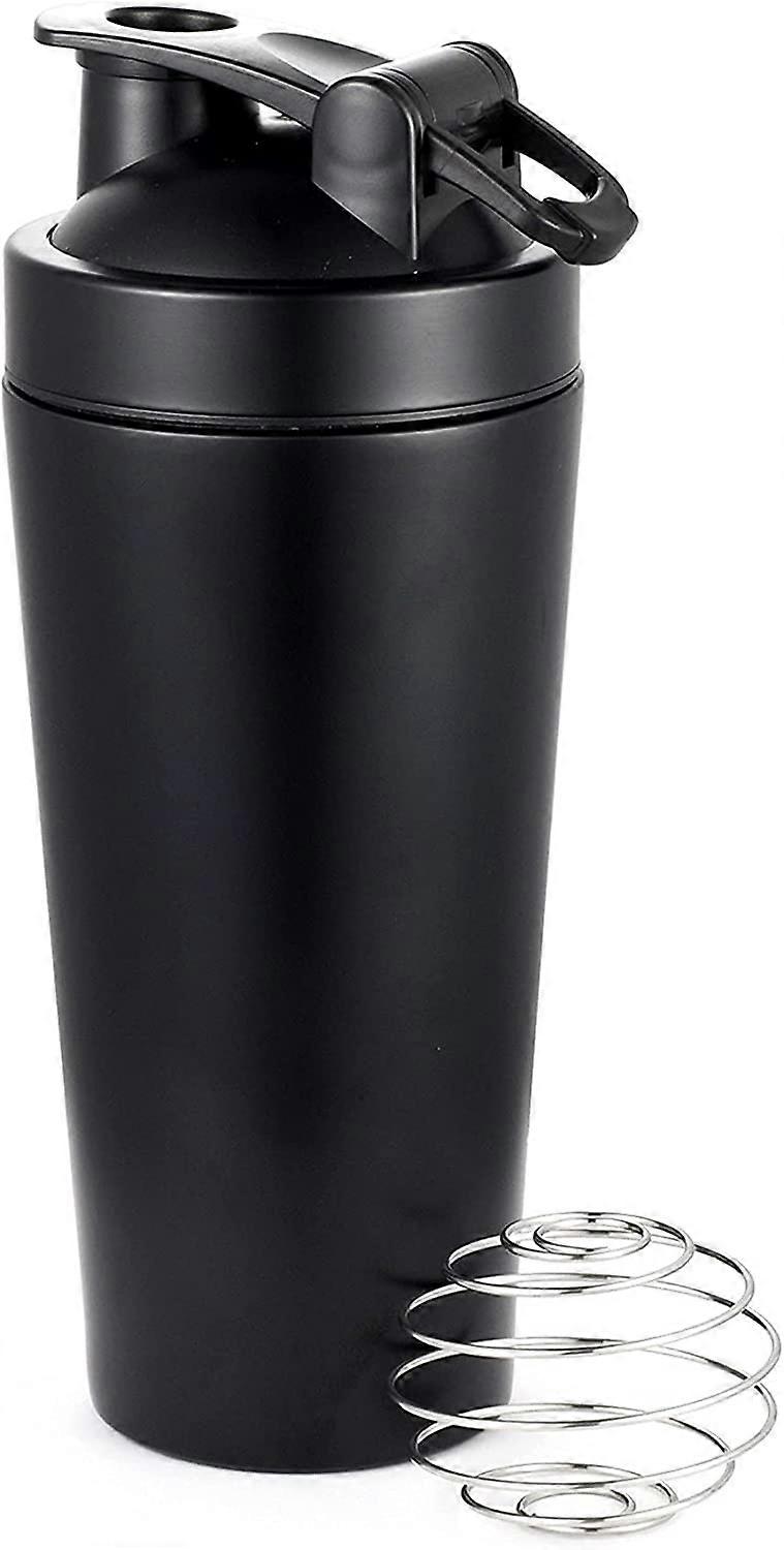 PIAO 25オンスステンレス鋼プロテインシェーカーボトル、ミキシングボール付き、トラベルカップフィットネスプロテインパウダーミルクセーキスムージーに適しています