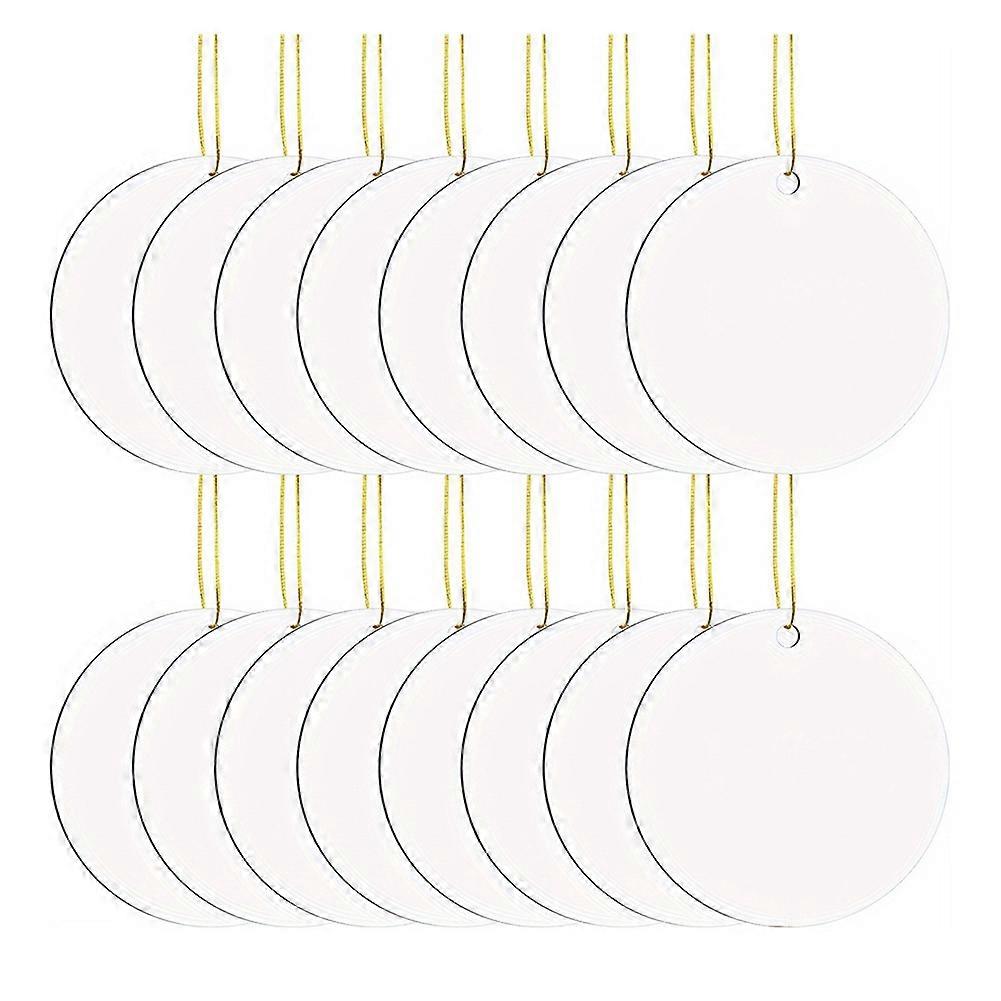 16 st metall sublimeringsprydnader, för julgransdekorationer, tomma ornament, DIY-hantverk