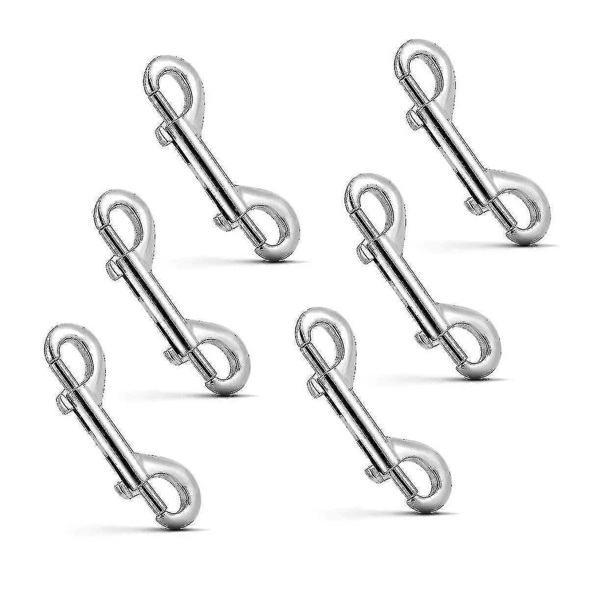 Dupla végű csavar snaps, 6 pack alloy Snap Hook Fém rugós klipek