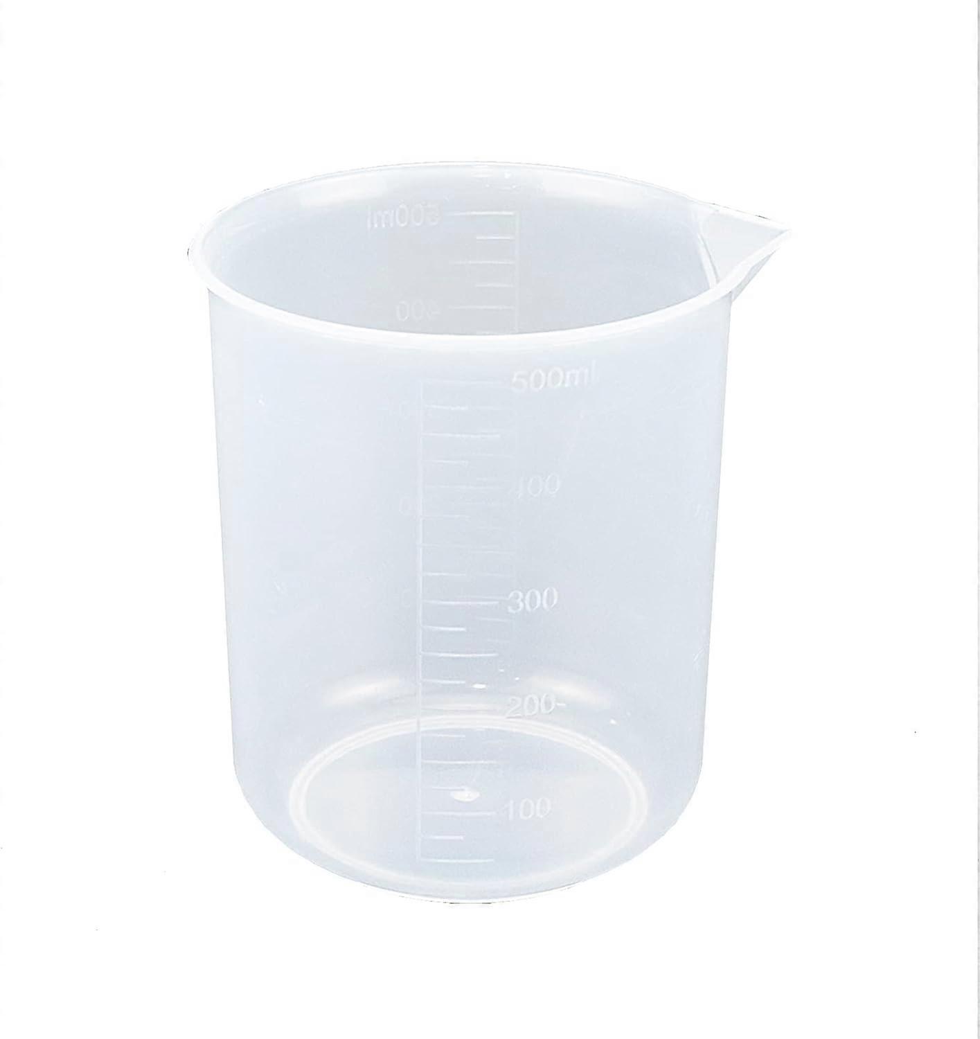 Antrader Kitchen PP Measuring Cup Scientific Plastic Graduated Beaker Transparent 500ml