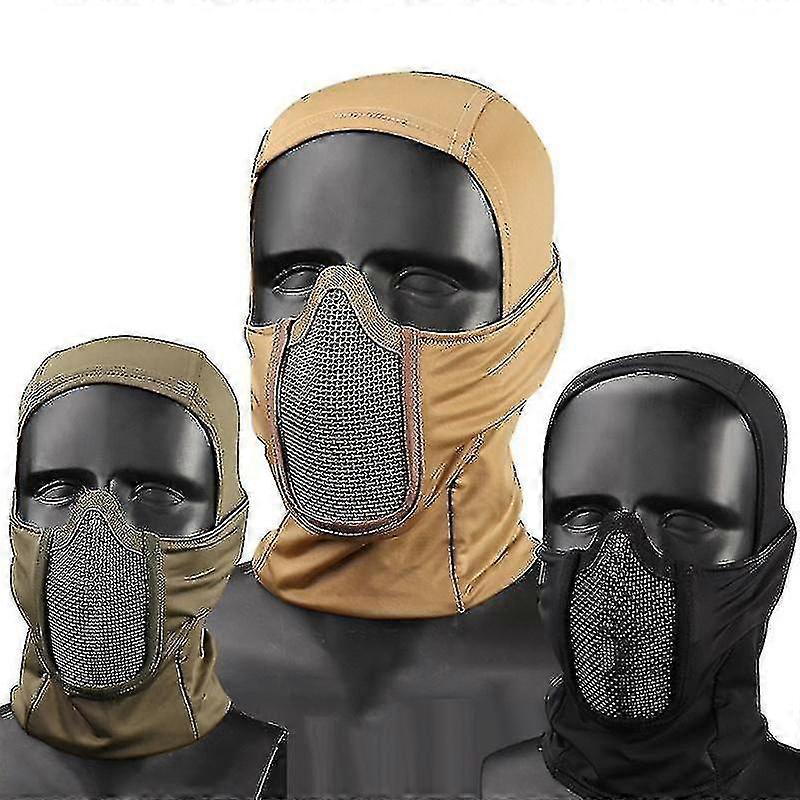 Tactical Full Face Steel Mesh Mask Hunting Airsoft Paintball Mask