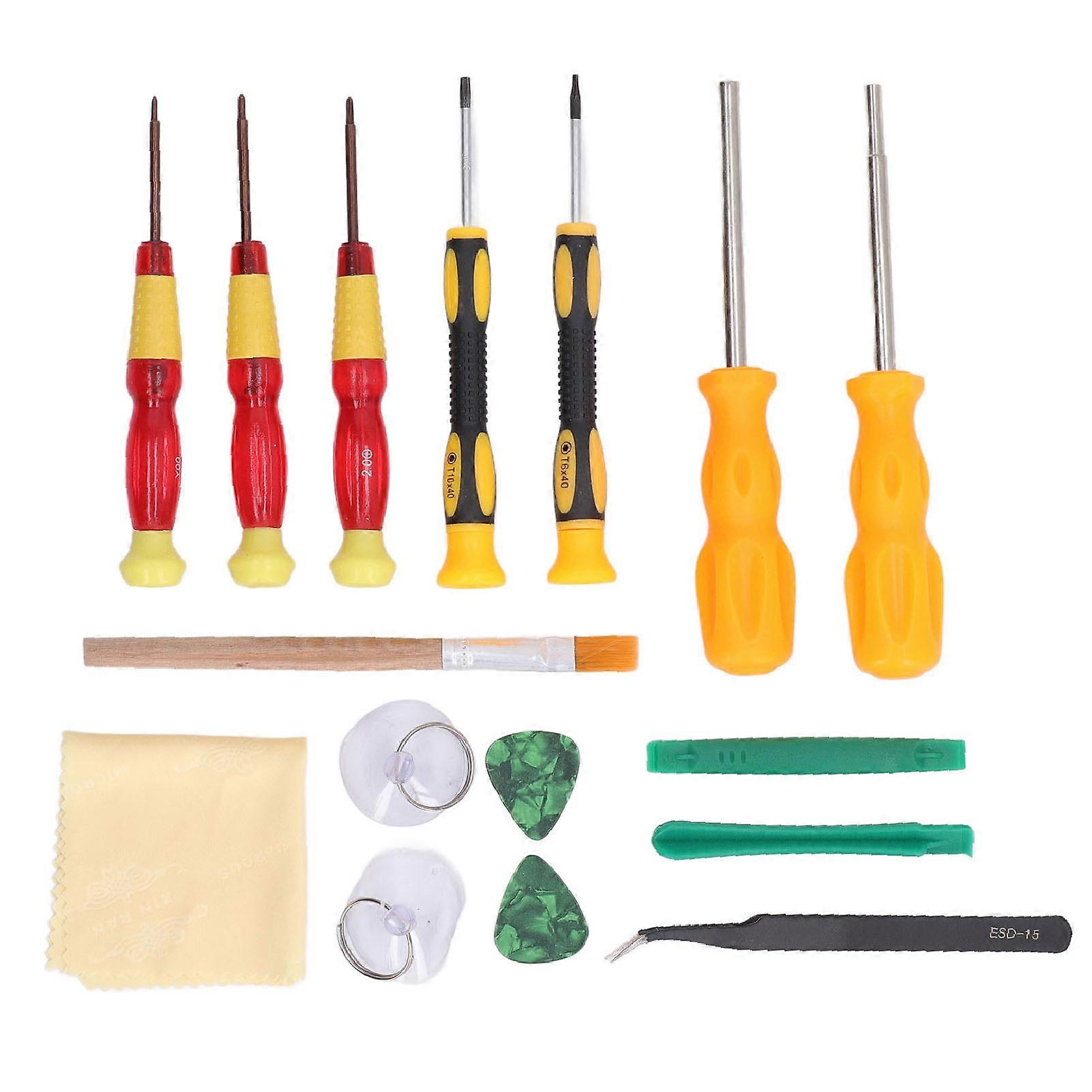 17 יחידות עבור כלי תיקון מתג מברג יניקה ניקוי מברשת ערכת תיקון ג'ויסטיק עבור 3DS 2DS