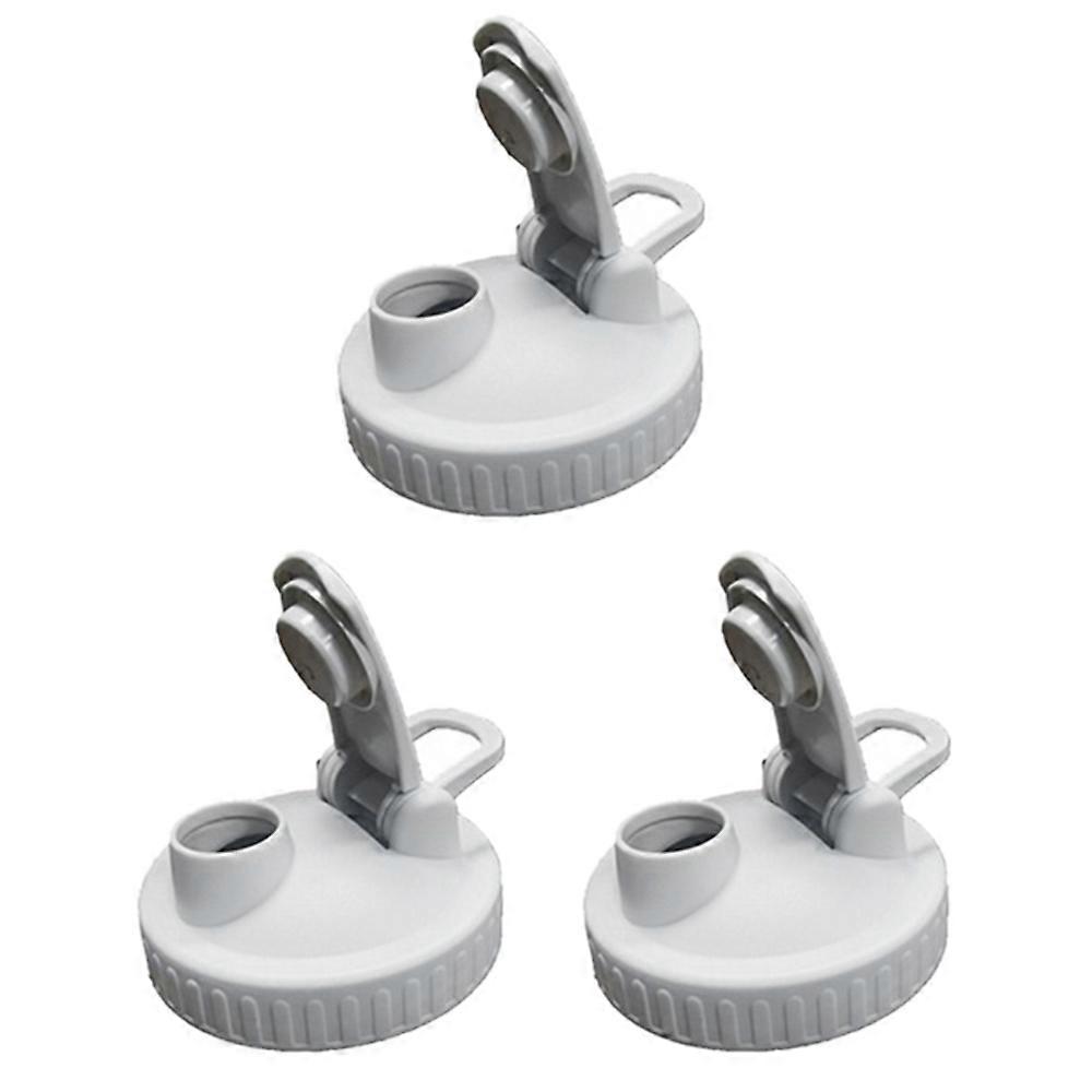 Mason Jar Lid, 3 Pieces of Leak-Proof Flip-Top Lid Suitable for Wide Mouth Mason Jar (Jar Not Inclu