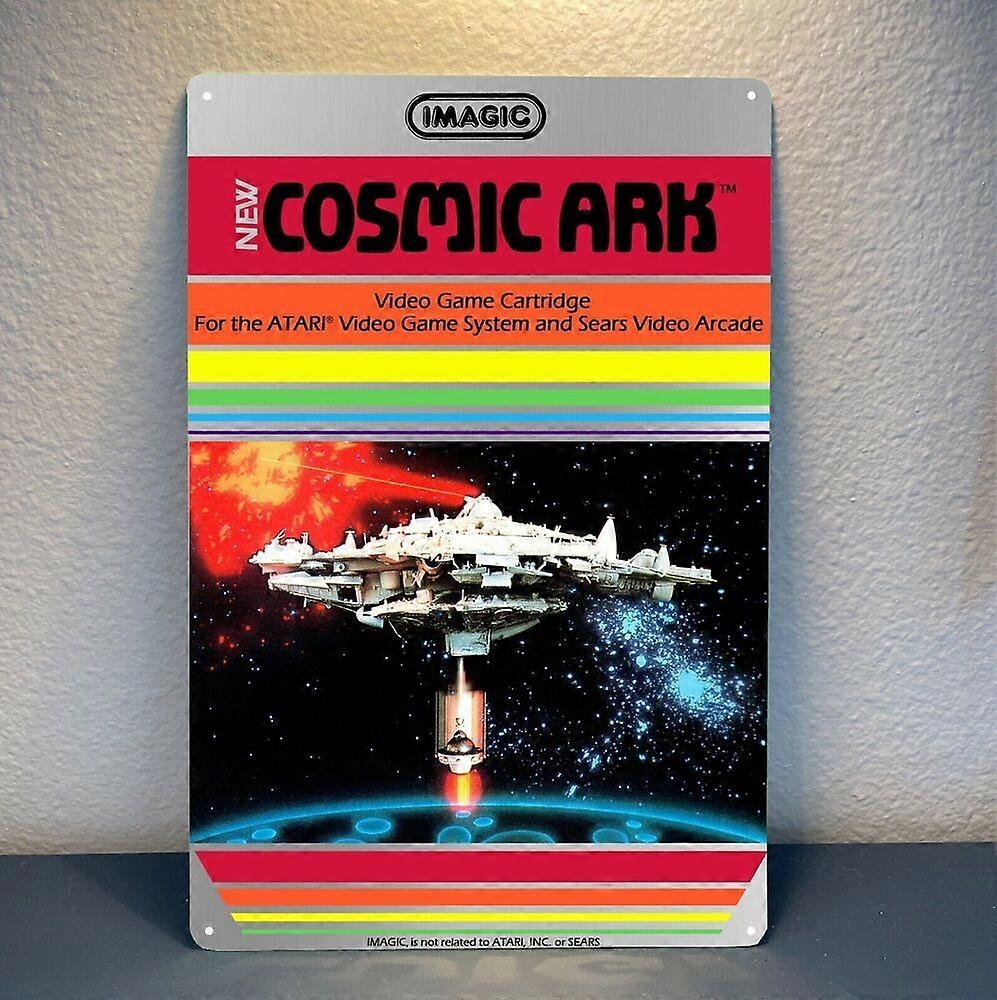 Cosmic Ark Atari Retro Jeu Vidéo Affiche Métal Enseigne en Étain (8x12 pouces) BPA3