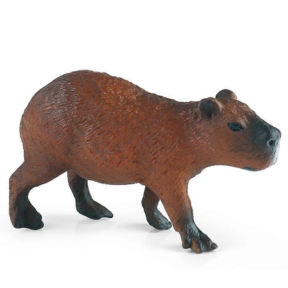 Lovely Small Capybara Model for Kids Durable Crafts Decorative Model for Home Desk Study